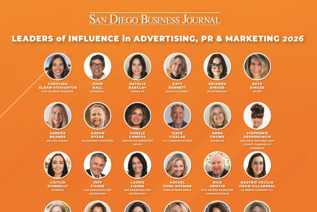 San Diego Business Journal’s 2026 Leaders of Influence in Advertising, PR & Marketing